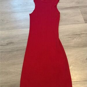 Ambiance Scarlet Sleeveless Midi Dress